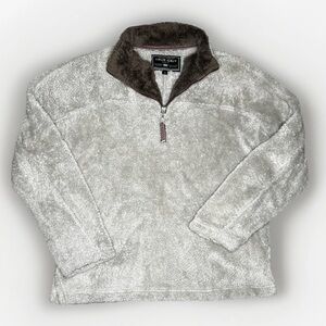 True Grit Men's Cream Zip-Up Sweater